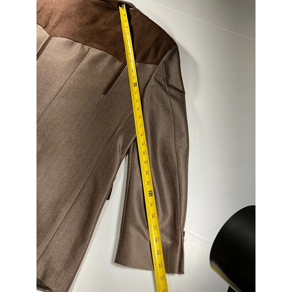 Sheplers Vintage Western Blazer Brown Faux Suede Yoke Sport Coat Mens 42R